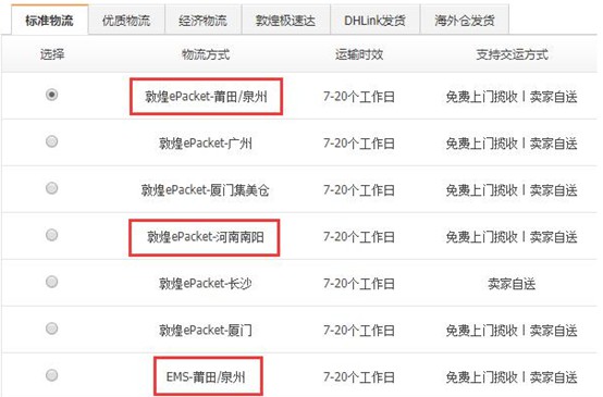 敦煌网在线发货新增三条物流渠道