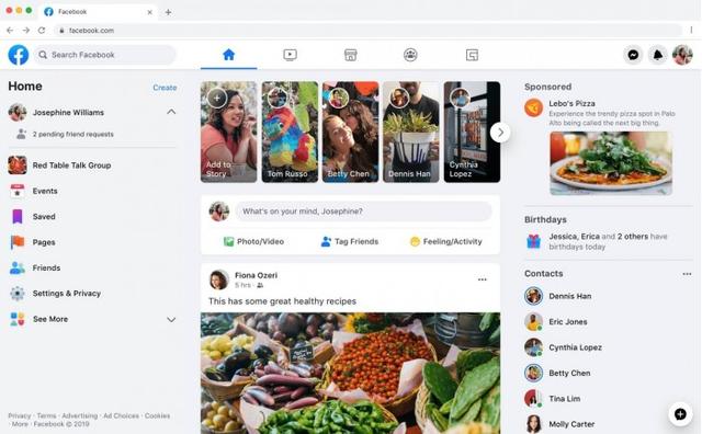 Facebook正邀请部分用户测试其网站的新设计