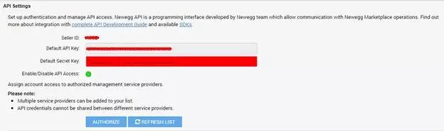 Newegg商家API授权流程及具体操作步骤