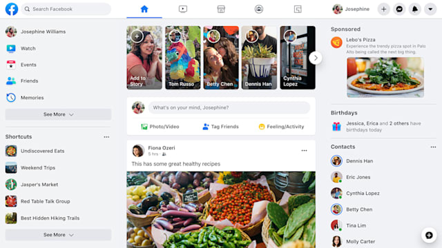 Facebook正式推出新版默认主页