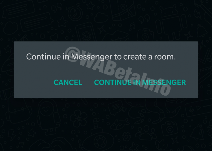 WhatsApp在最新的测试版中集成了Messenger Rooms功能