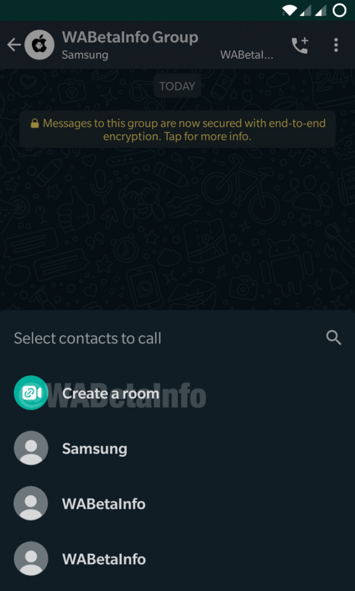 WhatsApp在最新的测试版中集成了Messenger Rooms功能