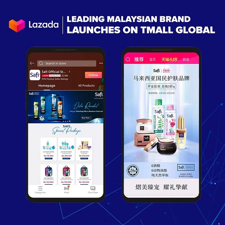 Lazada拓销中国计划携马来西亚美妆品牌Safi亮相天猫国际