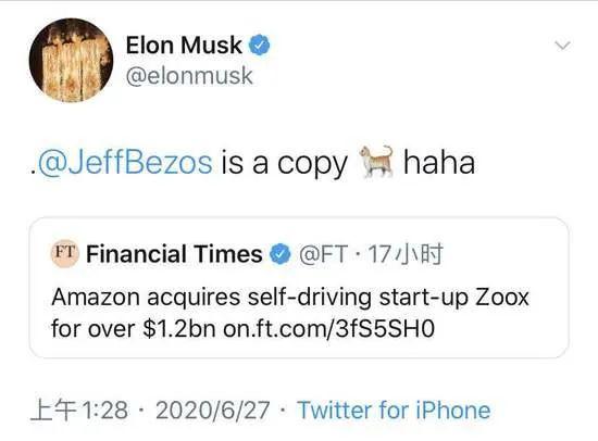 亚马逊斥资12亿美元收购自动驾驶公司Zoox