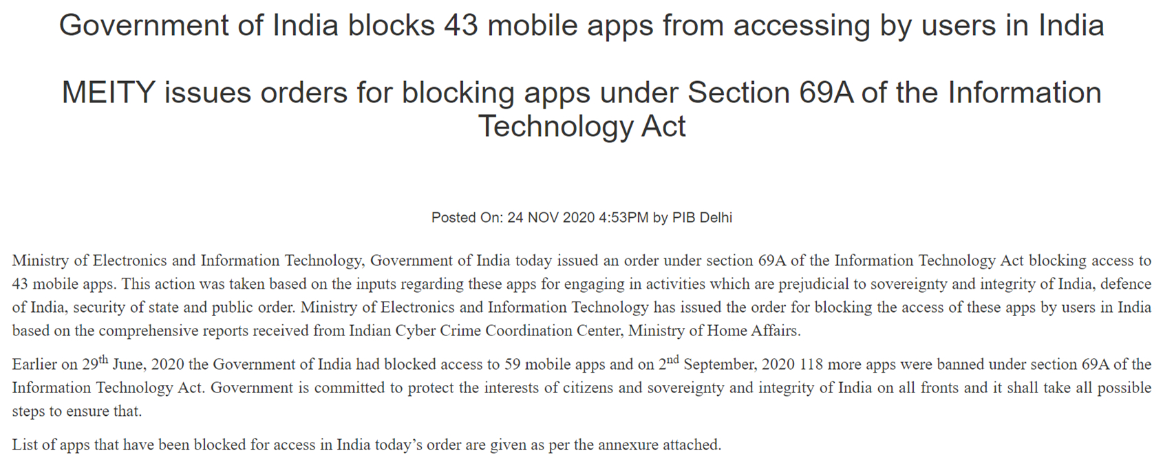 印度再禁43款中国App