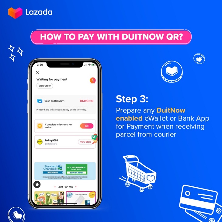 Lazada在马来西亚推出货到扫码支付服务